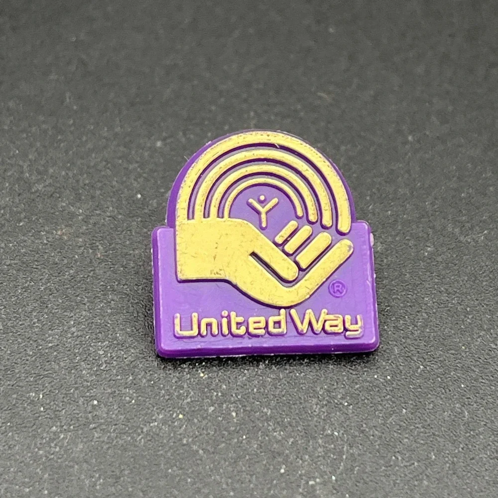 Habitat For‎ Humanity Logo United Way Purple Plastic Lapel Hat Pin